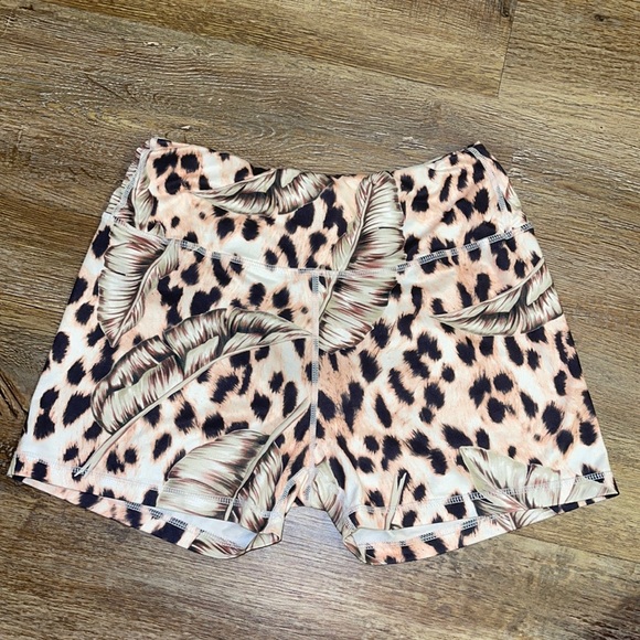 SHEIN Shorts Leopard Athletic Shorts Poshmark
